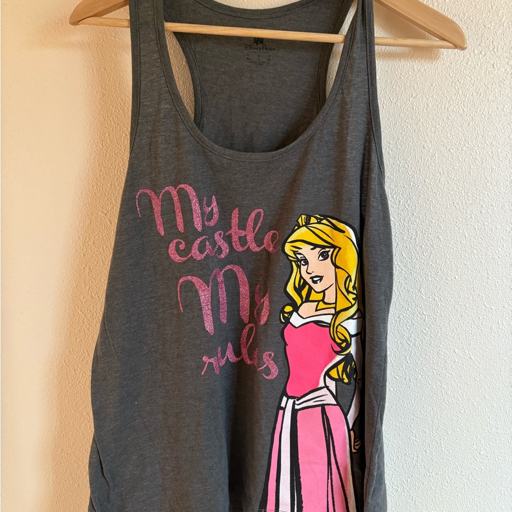 Disney Gray Graphic Tank Top